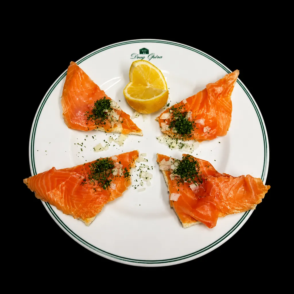 Dégustation de saumon fumé sur toasts